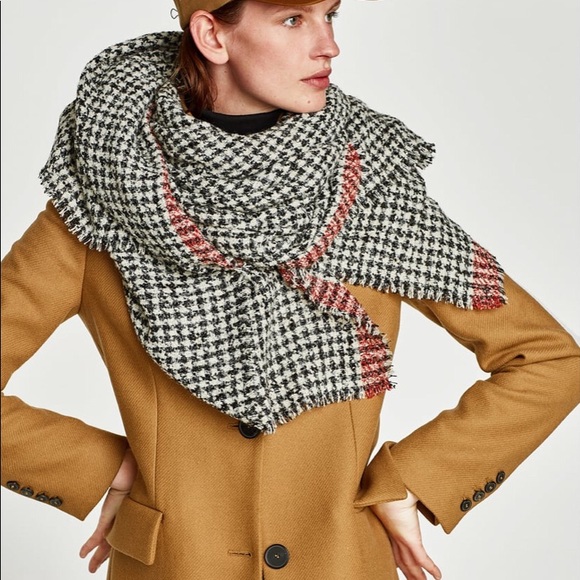 Houndstooth scarf zara Clearance